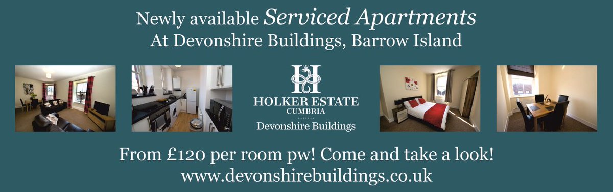 DevonshireBuild's tweet photo. Looking for short term #flexible #accommodation near #Barrow? Our apartments are spacious, modern and comfortable - give us a call to discuss availability 01229 813301 https://t.co/7X3QmW7STp