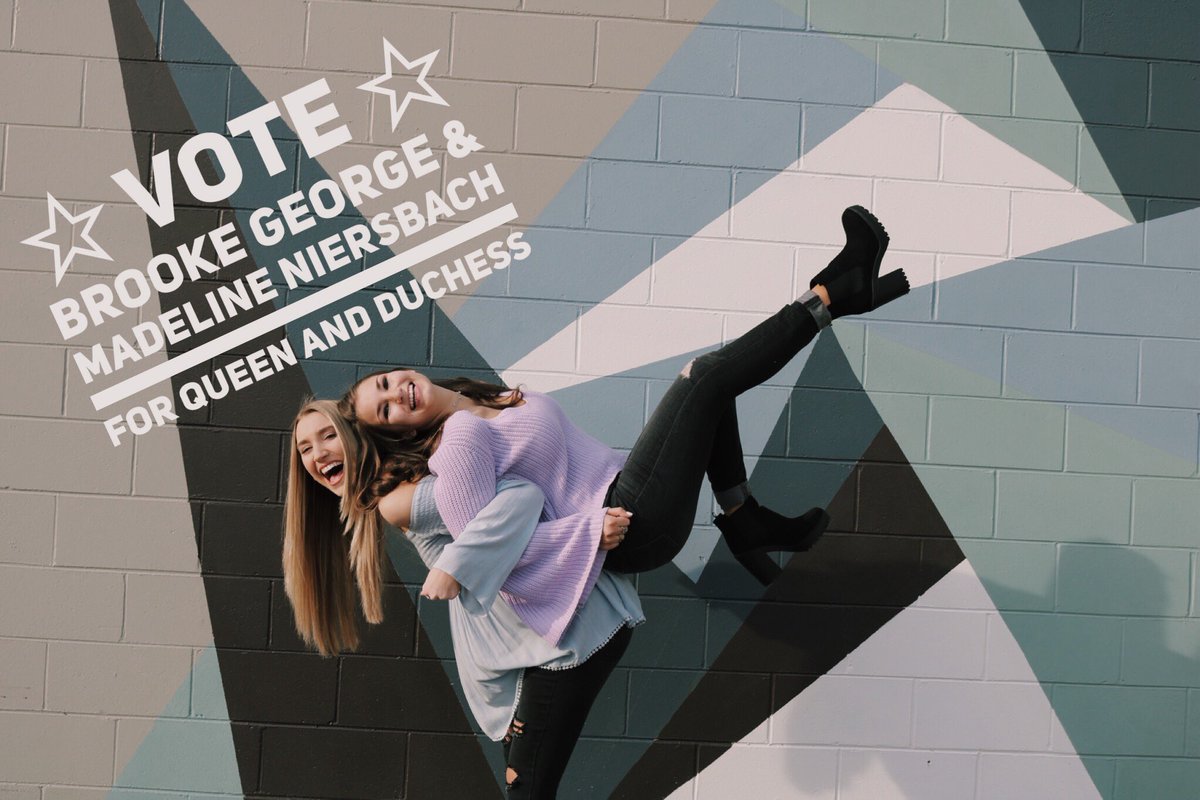 DZatGC's tweet photo. Congratulations to Brooke George and Madeline Niersbach. You two make the best candidates, we can’t wait to support you these next two weeks. Happy Homecoming ladies! #HookedOnBrooke #Mad4Madeline #CrownDZ #ΔZHoco18 https://t.co/UDZfTQwjUi