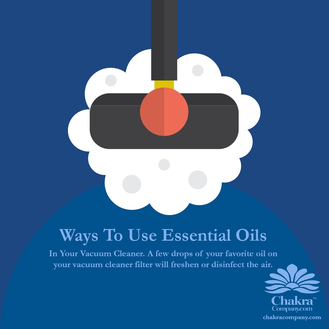 chakracomp's tweet photo. Ways To Use Essential Oils
In Your Vacuum Cleaner. A few drops of your favourite oil on your vacuum cleaner filter will freshen or disinfect the air.
https://t.co/J47bQ99vdw
#chakracompany https://t.co/nzZQF2y1ah