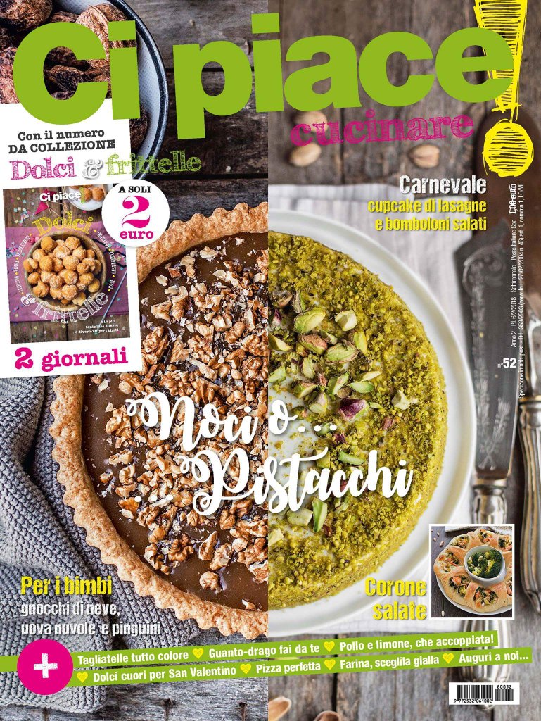 #Domani in #edicola troverete un numero 52 spettacolare con un ospite dolcissimo da collezione. Ci sono così tanti eventi da festeggiare che #cipiacecucinare non riusciva a contenerli in una sola rivista! #festa #ricette #dolci #frittelle #5febbraio #compleanno 🎂
