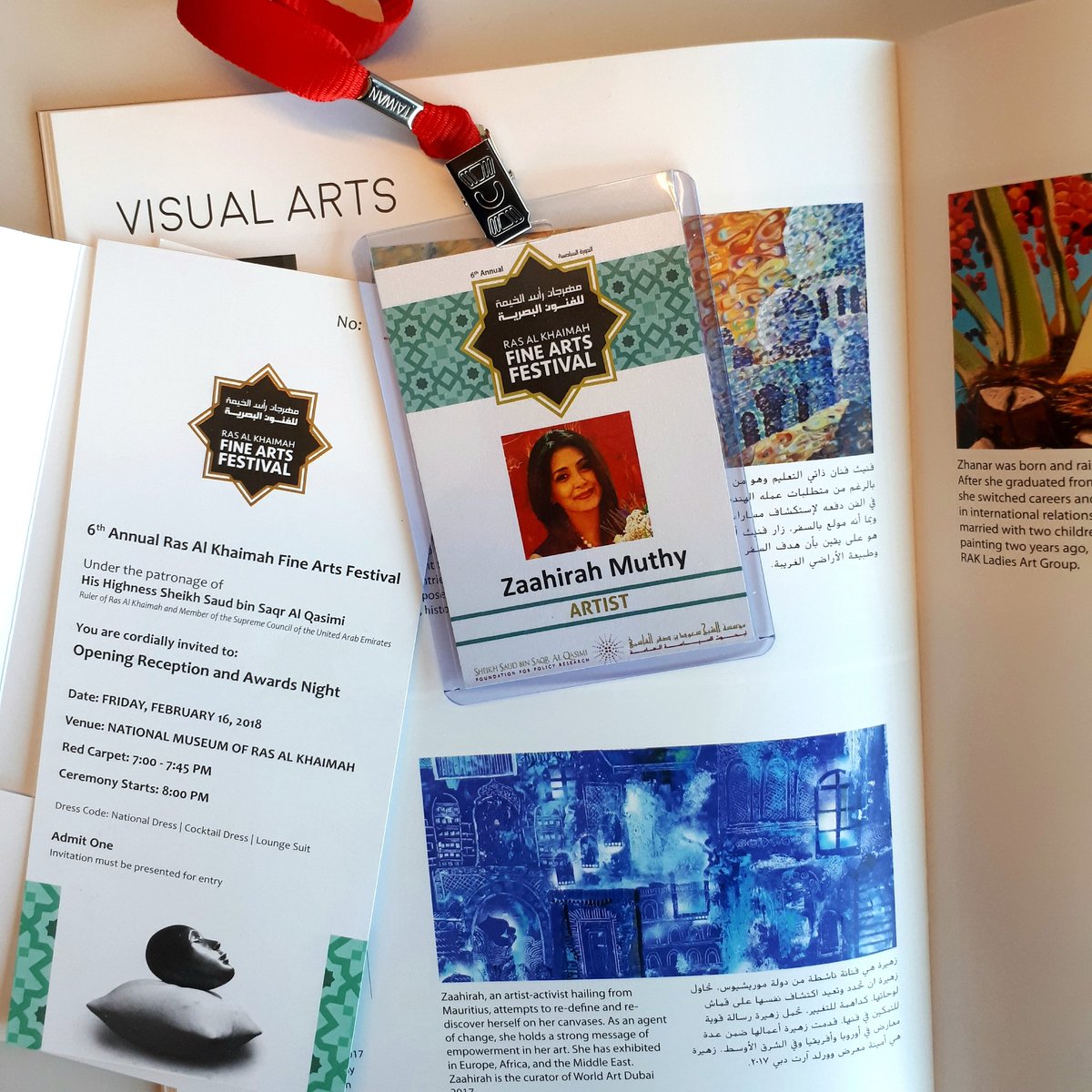ZeeArtsGallery's tweet photo. My invitation for the Award of the 6th Annual Ras Al Khaimah Fine Arts Festival under the patronage of His Highness Sheikh Saud bin Saqr Al Qasimi is here
#ArtofZaahirah #Windowsofwisdom #ZaahirahMuthy #ZeeAts #Artistindubai #artistdialogue #Maititianartist https://t.co/A8gQxQBvoT