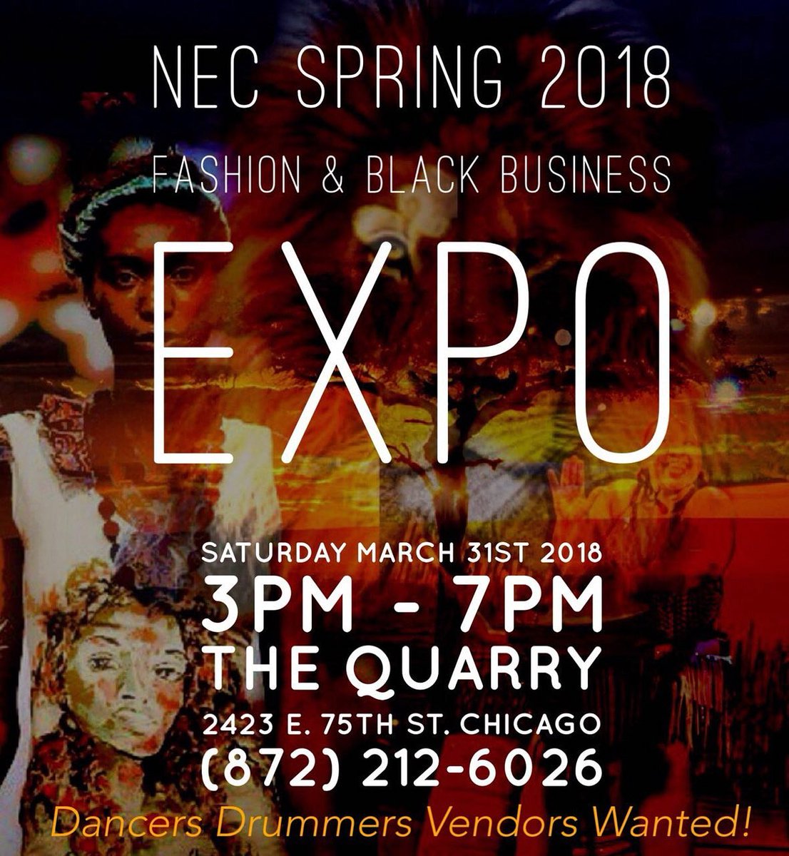 BrothaTaji's tweet photo. On March 31st, 2018 #NewEraChicago will be hosting our 1st Annual Fashion Expo. Highlighting local businesses, boutiques and fashion designers from across the city, this is an opportunity to take your products to the next level!! https://t.co/rgLjcPhAYR https://t.co/AAplqI7oPw