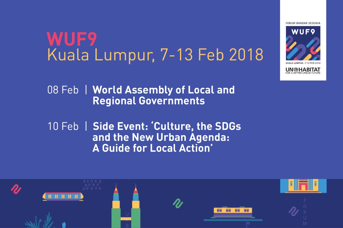 uclg_cisdp's tweet photo. While in #WUF9, we'll join the call of our colleagues from @Agenda21Culture for culture to be recognized as pillar of sustainable development, 🔑 for social cohesion and local democracy &amp; universal human right!

Culture at #WUF9 👉 https://t.co/cfVWIDh6GL https://t.co/fJjtdtPWRB