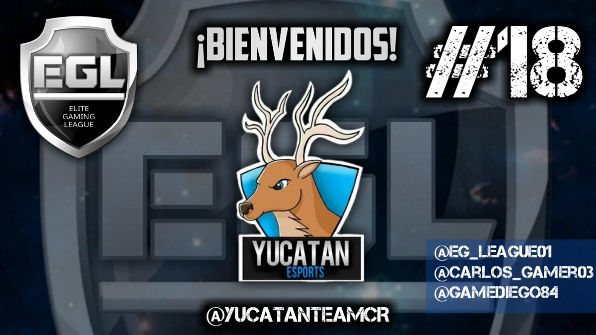 Dieciochoavo equipo inscrito! Desde México 🇲🇽, el bicampeon de la Elite Royale Cup, ellos son: @YucatanTeamCR