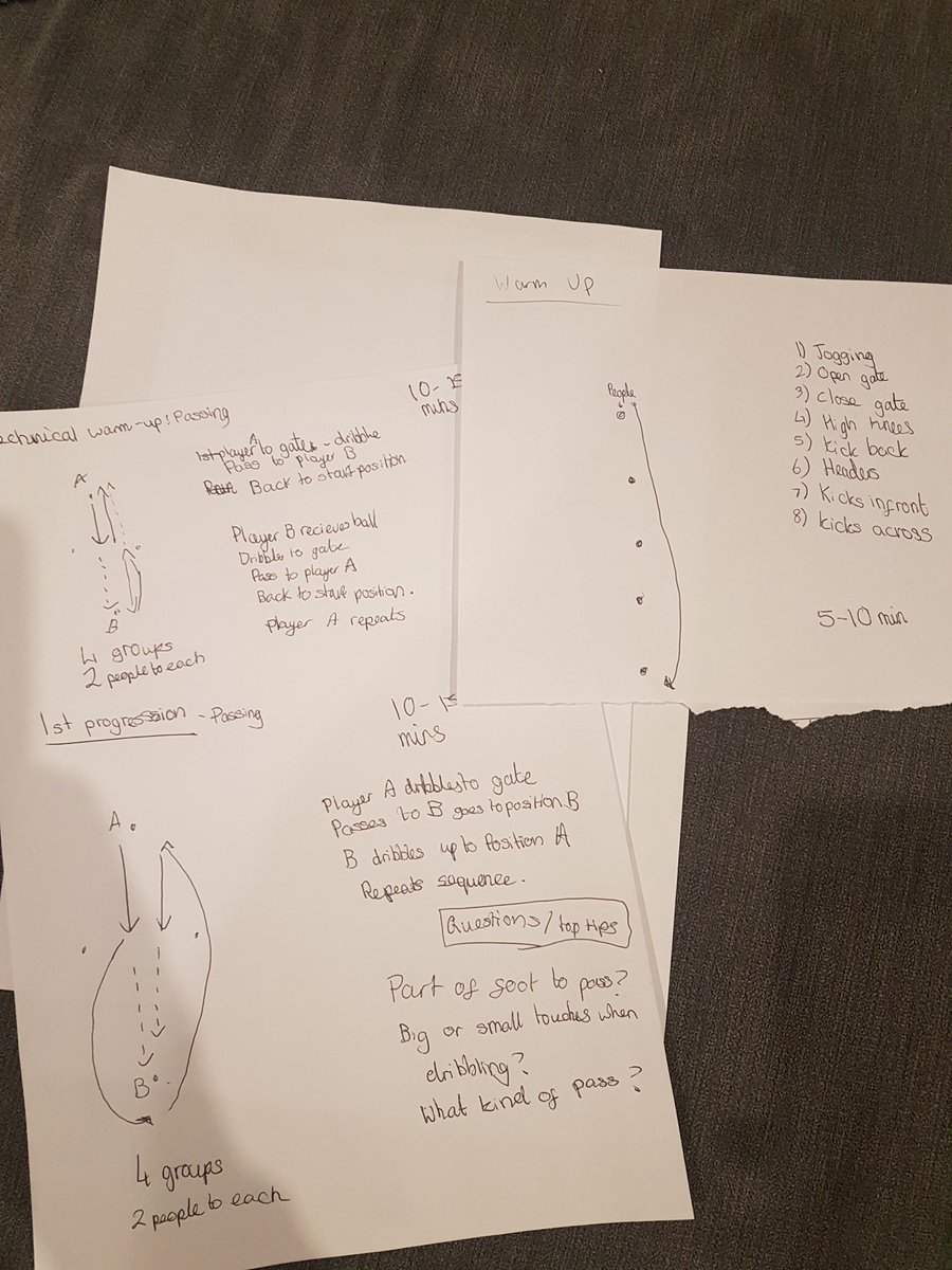 MalabiSagwati's tweet image. My step daughter session plan for her school team on Wednesday #youngfuturecoach #passingontheknowledge
