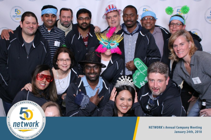 NETWORKdistrib's tweet image. It's official!  NETWORK staff kicked off the big 5-0 at the 2018 Company Meeting... #networksgolden