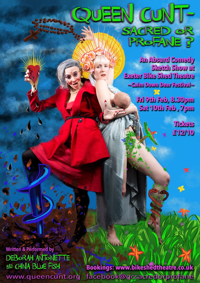 QueenCunt_SP's tweet photo. @QueenCunt_SP are getting ready for @BikeShedTheatre this Friday. And hoping to catch some other shows at #cdd18 https://t.co/PjVTqb5ed6