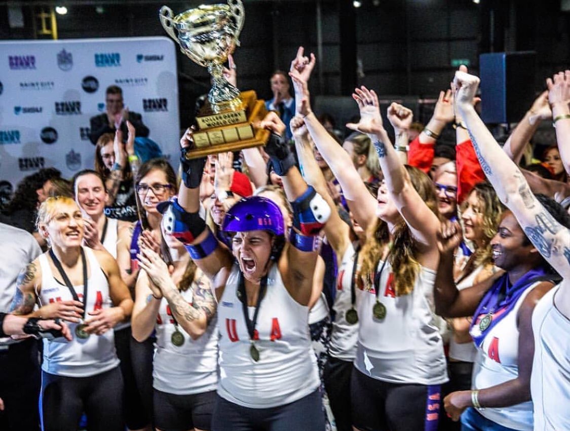 And <a href="/USARollerDerby/">USA Roller Derby</a> remains undefeated at the Roller Derby World Cup... congratulations to #usarollerderby and to <a href="/TeamAusRD/">Team Australia</a> as well. Final score USA 187 AUSTRALIA 146. What an amazing end to an amazing tournament. Photos by  Peter Troest #rdwc2018 #rollerderby