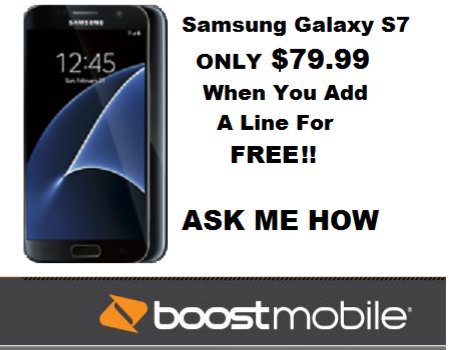 BoostThornton's tweet photo. Shop #Smart and pay #Smart with #BoostMobile and #SmartPay! Samsung Galaxy S7 $199.99 when you #MakeTheSwitch! Get the phone you love, PLUS accessories, and 2 monthly bill payments! All for one low price today! Stop by 881 Thornton Pkwy for more details! #BoostNation https://t.co/Zk8ZoyiZZg