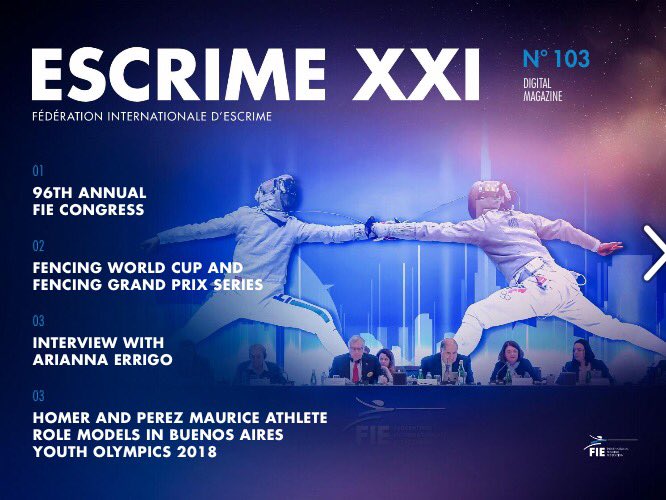 #Fencing magazine is out! 

View it here: issuu.com/escrime99/docs…