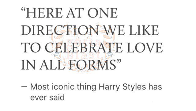 tommmikah's tweet image. “здесь в one direction мы любим отмечать любовь, во всех ее проявлениях"

— самая легендарная фраза, что когда либо говорил Гарри Стайлс