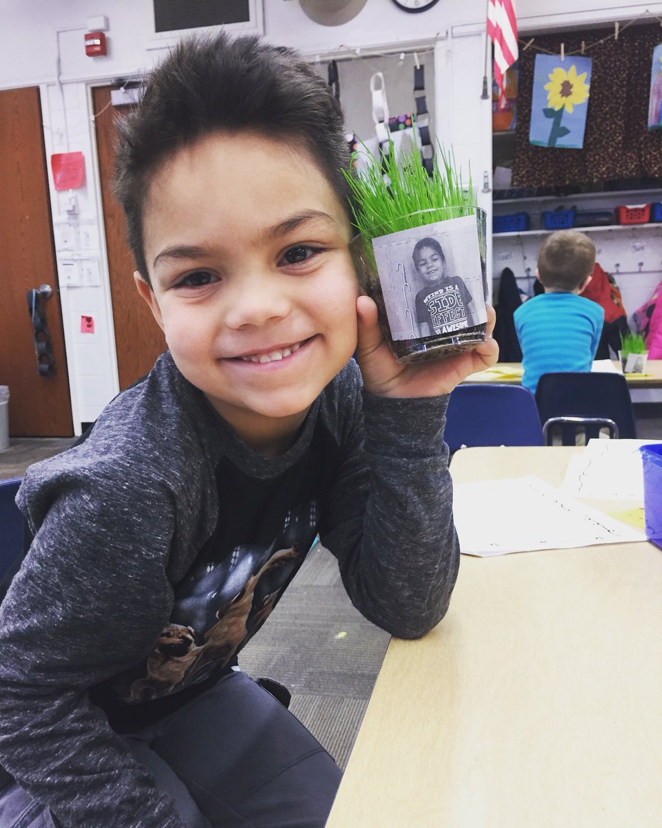 ms_lair's tweet photo. Checking in with our chia-plants today!!! #Rockets512 #kindergartenfun https://t.co/MAHF7UowX2