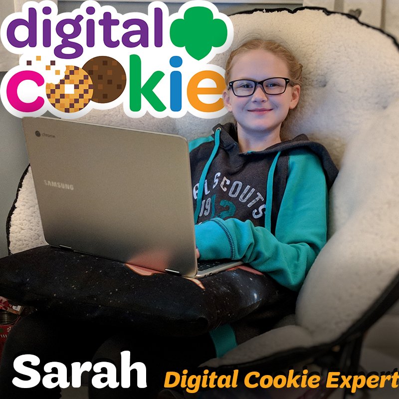 GSHPA's tweet photo. Digital Cookie Expert Tip: " My favorite part about using Digital Cookie is because since we sell cookies in the winter it's an easy way to sell cookies without going out in the cold weather.  It is easier for my customers  to order online." -Sarah - Troop 70246 in Lancaster https://t.co/95sA51vuYk