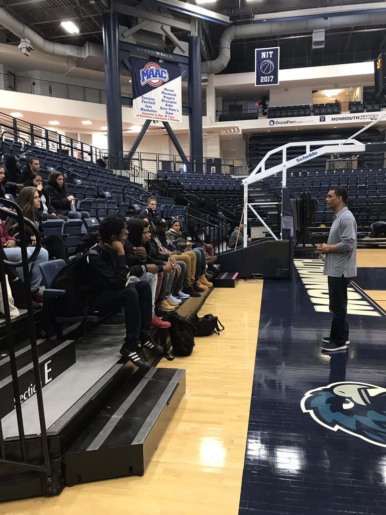 Project BAM students hear inspiring words from MU's Men's Basketball Coach King Rice <a href="/MUHawks/">Monmouth Hawks</a> <a href="/BBBSMMC/">Smmc Bbb</a> <a href="/APGuidance/">Deborah Sylvia</a>
