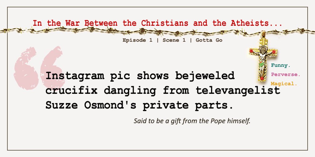 MoveOverJesus's tweet image. SuzzeOsmond,  #Atheist #WonderWoman. Read 12 Key Scenes. Take us to #Netflix. dld.bz/fQZsp