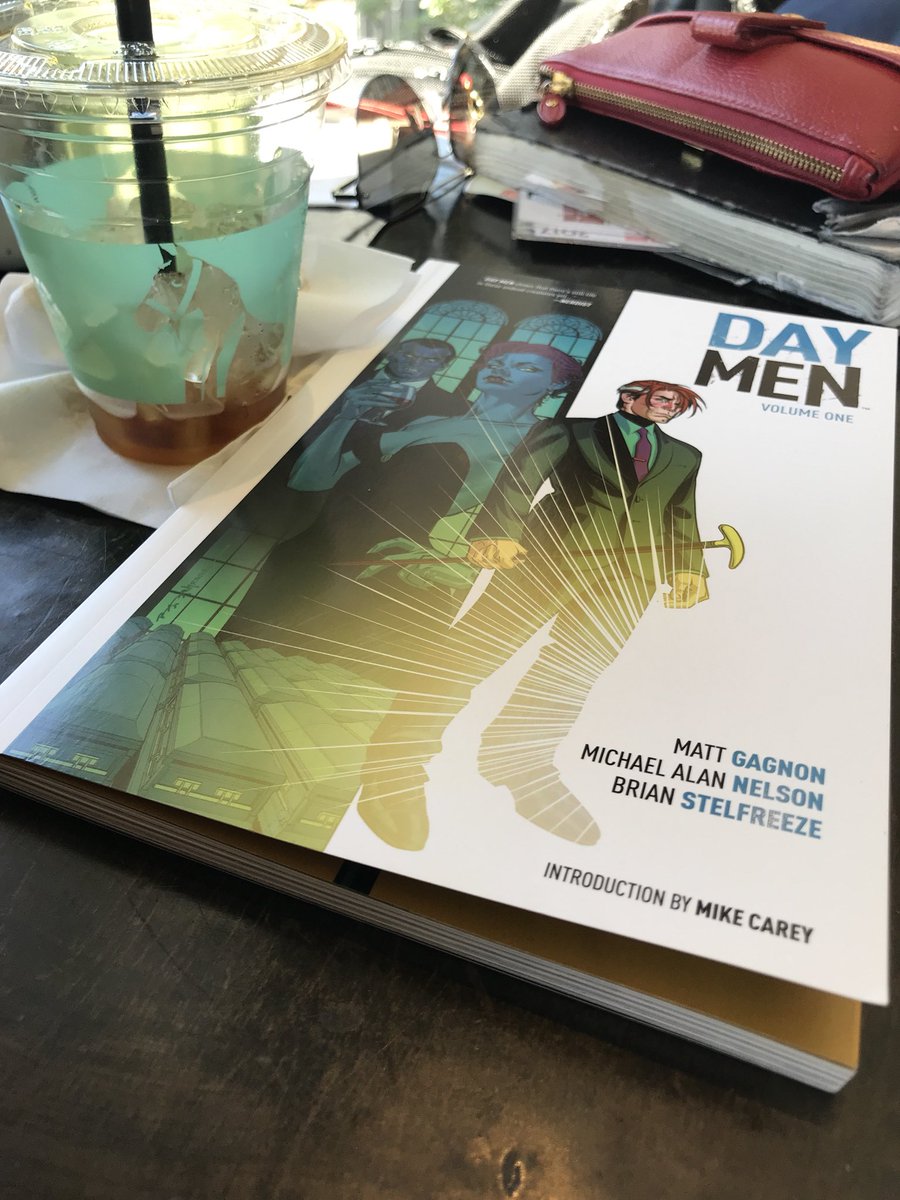 anditheduke's tweet photo. Day-Men! Ahhh ahhhhh! 🎶 Chillin at @DarkHorseRoast and reading some comics.
#dayoff #daymen #morninggoals https://t.co/JsxTtWqZVe