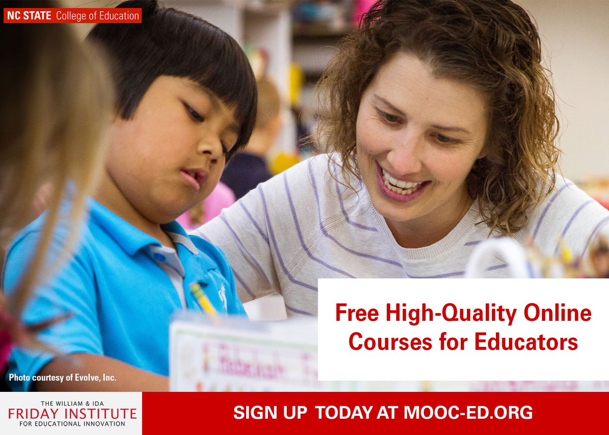 FridayInstitute's tweet photo. Courses launch today! Don't miss out on our high-quality online courses for educators to improve your practice. Sign up today at https://t.co/cMEOtKhayA. #mooc #mooced #edpd https://t.co/ms7pGFifml