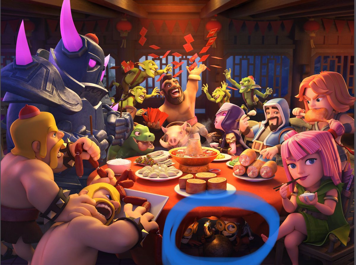 monykmartz's tweet photo. Puse atención en la foto de @ClashofClansESC  y me di cuenta que esos rompemuros son los de @ClashRoyaleES  🤔🤔🤔🤔  ¿Posible tropa nueva? 🤔🤔🤔 https://t.co/jwBlb48VI9