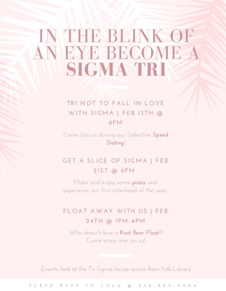 UWOtrisigma's tweet photo. Interested in going Greek?! It’s not too late! 🌸 DM for more details 😋 https://t.co/XUGLKJmujA