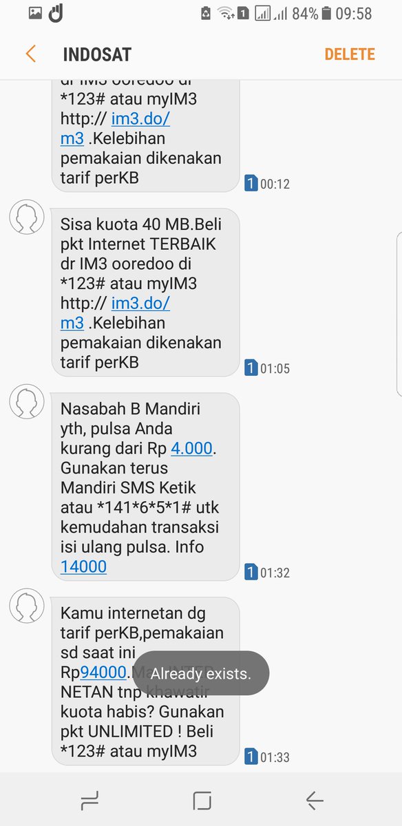 BillyHartanto's tweet photo. @IndosatCare sya mau komplain utk no 08569030789, pulsa sya kepotong 94 k utk internet, krna pemakain per kb. Padahal sya cek kuota masi ada. Itu knp y, tolong di tindaklanjuti. Thanks! https://t.co/fJwESWJvZy