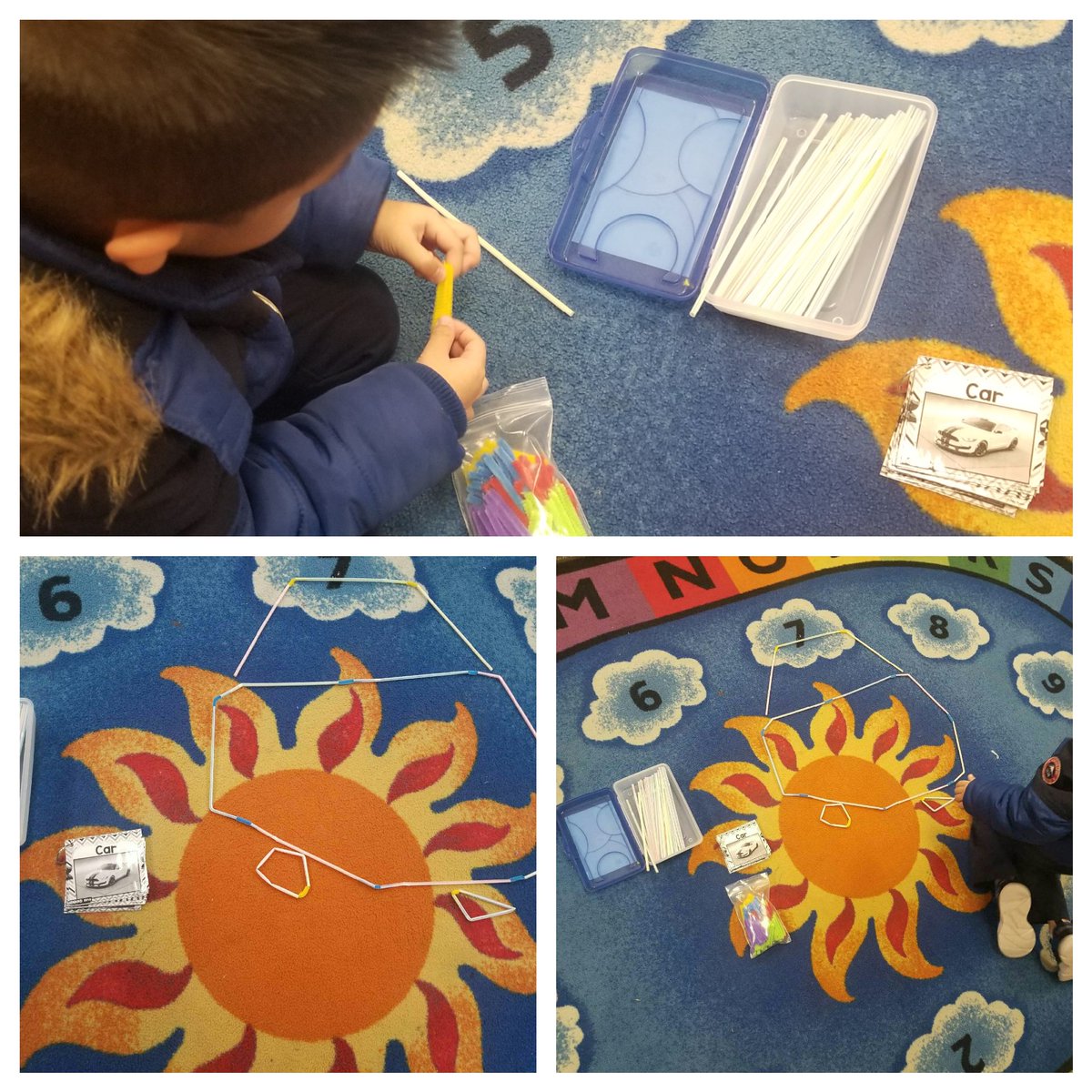 MrsKatWilson's tweet photo. Using a #STEM box to make a car. @aliefstem #stemboxes #Kindergarten @ChancellorComet https://t.co/mQLd7BNn0T
