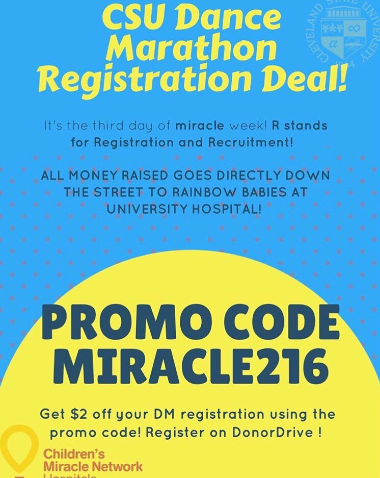 PhiMuCSU's tweet image. Countdown to Dance Marathon:
⭐️ 5 DAYS ⭐️
Today only get a discount on registration #FTK !