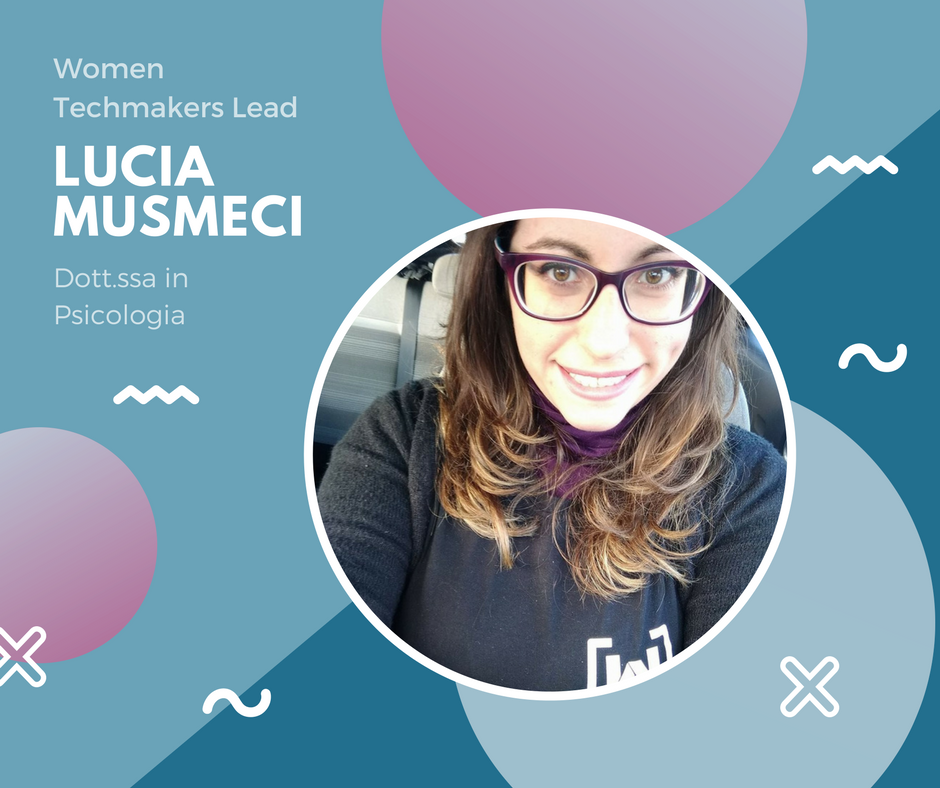 [Connessi contro il cyberbullismo - Safer Internet Day 2018]

Presentiamo da oggi i relatori e le relatrici del nostro incontro di giorno 09/02: 
iniziamo con @luciamusmecipsi , la nostra Women Techmakers Lead! 😁

Info sull'evento su: facebook.com/events/1476361…