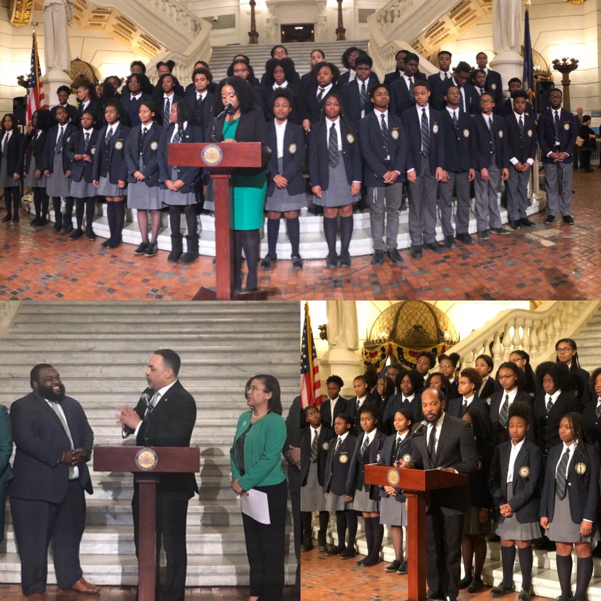 The amazing choir of Pine Forge Academy, one of just 4 remaining #historicallyBlack boarding schools established in defiance of #JimCrow & #whitesupremacy & committed for generations to #Blackexcellence.