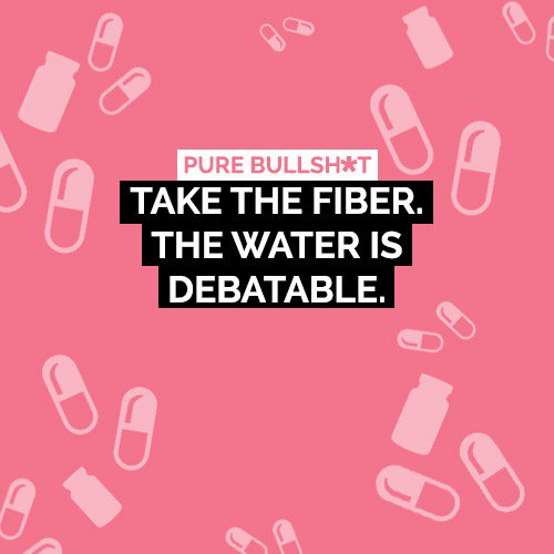 pureforher's tweet photo. #FALSE: Water is necessary! This is the only time its ok to be a #thirsty girl. Fiber can���t work without plenty of water. #stayhydrated #fiber #Fibergirl https://t.co/1XrV3f3gpv
