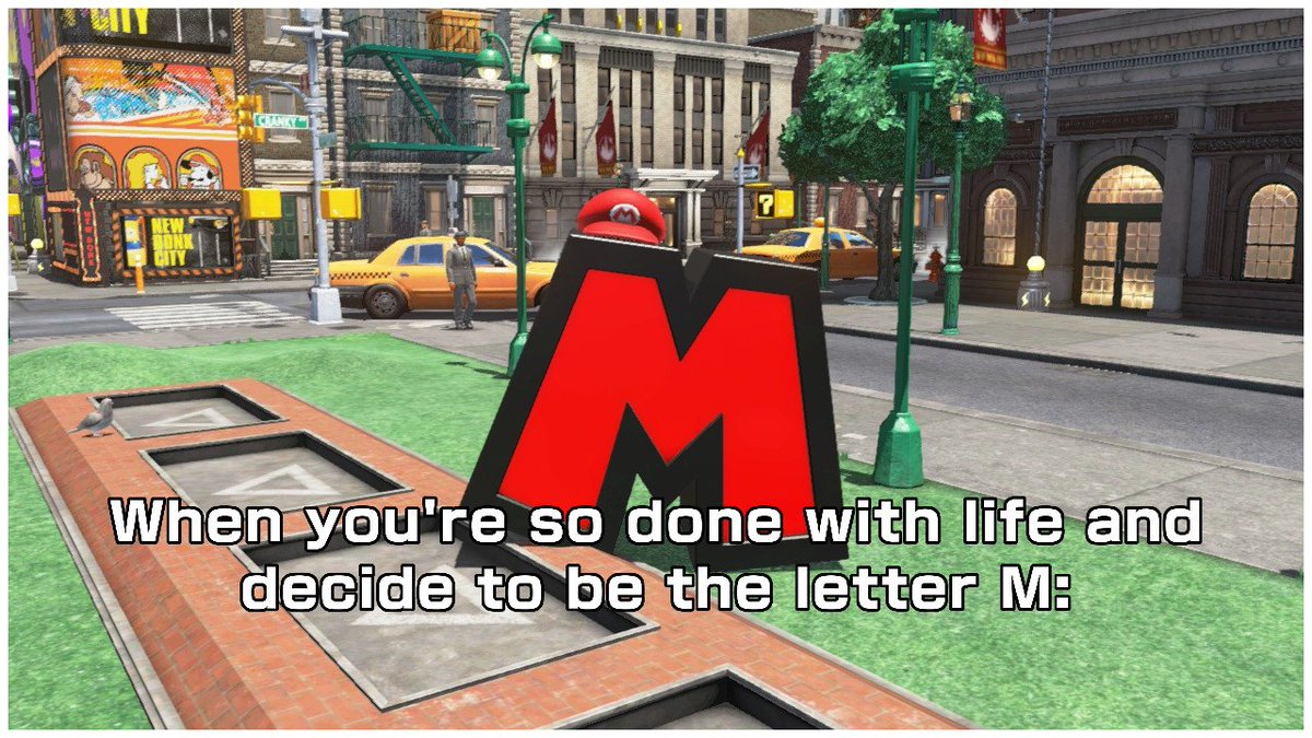 Jenninja17's tweet photo. #Relatable #TheLetterM #SuperMarioOdyssey #NintendoSwitch https://t.co/E4cexZCbzs