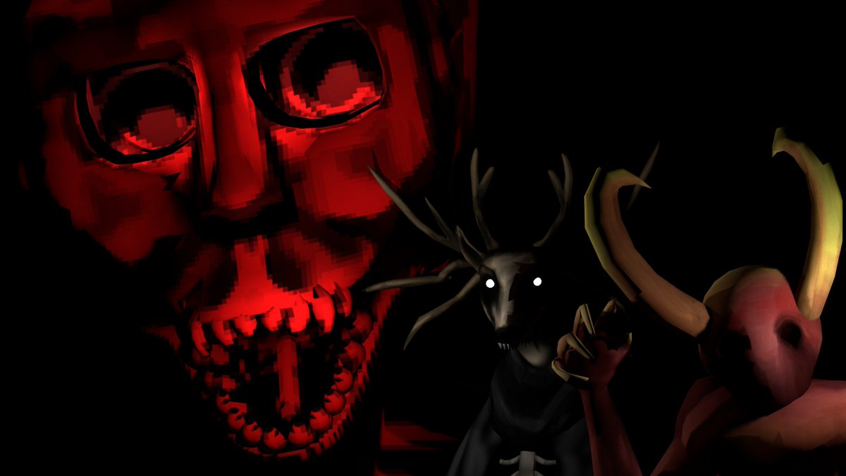 VioletQueenling's tweet photo. Material tests and extra rigging.
And Specimen 6.
Models by @SeriousNorbo
#SpookysHouseofJumpscares #SpookysJumpscareMansion #SHoJ #SHoJS #SJM #SJSM #Specimen2 #Specimen3 #CentiSpider #Specimen5 #TheMerchant #Specimen8 #DeerLord #Specimen9 #Taker #Specimen11 #FoodDemon #Blender3D https://t.co/OEhIQOWCx0