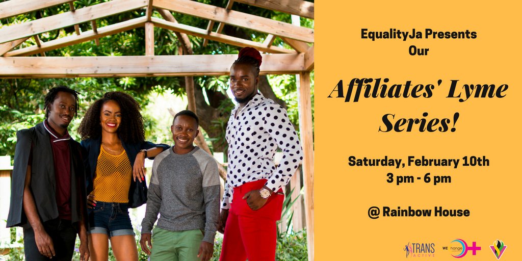 WEChangeJA's tweet photo. Get There!! 

       👇👇👇👇
AFFILIATES LYME

Affiliates of @WEChangeJA @EqualityJa @trans_wave will get together this weekend, Saturday February 10, at Rainbow House from 3 to 6 PM. Come let us eat, play &amp; mingle.

Join the fun! https://t.co/jB0ihbAfKO