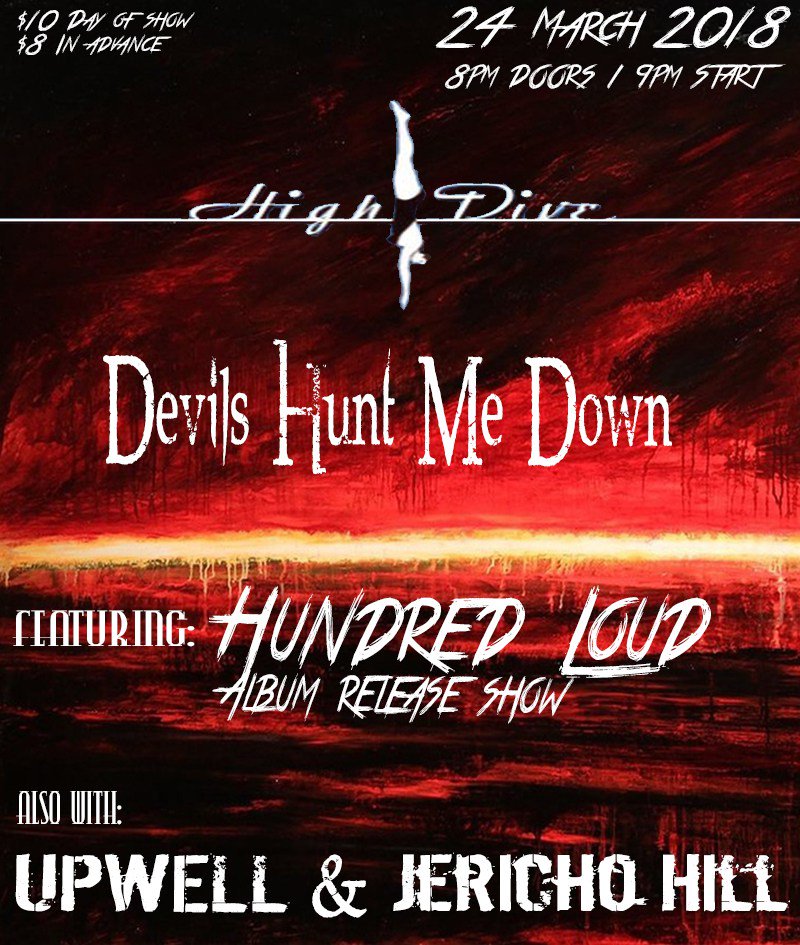 Saturday 3/24 @ the High Dive hundredloud.com/saturday-3-24-…