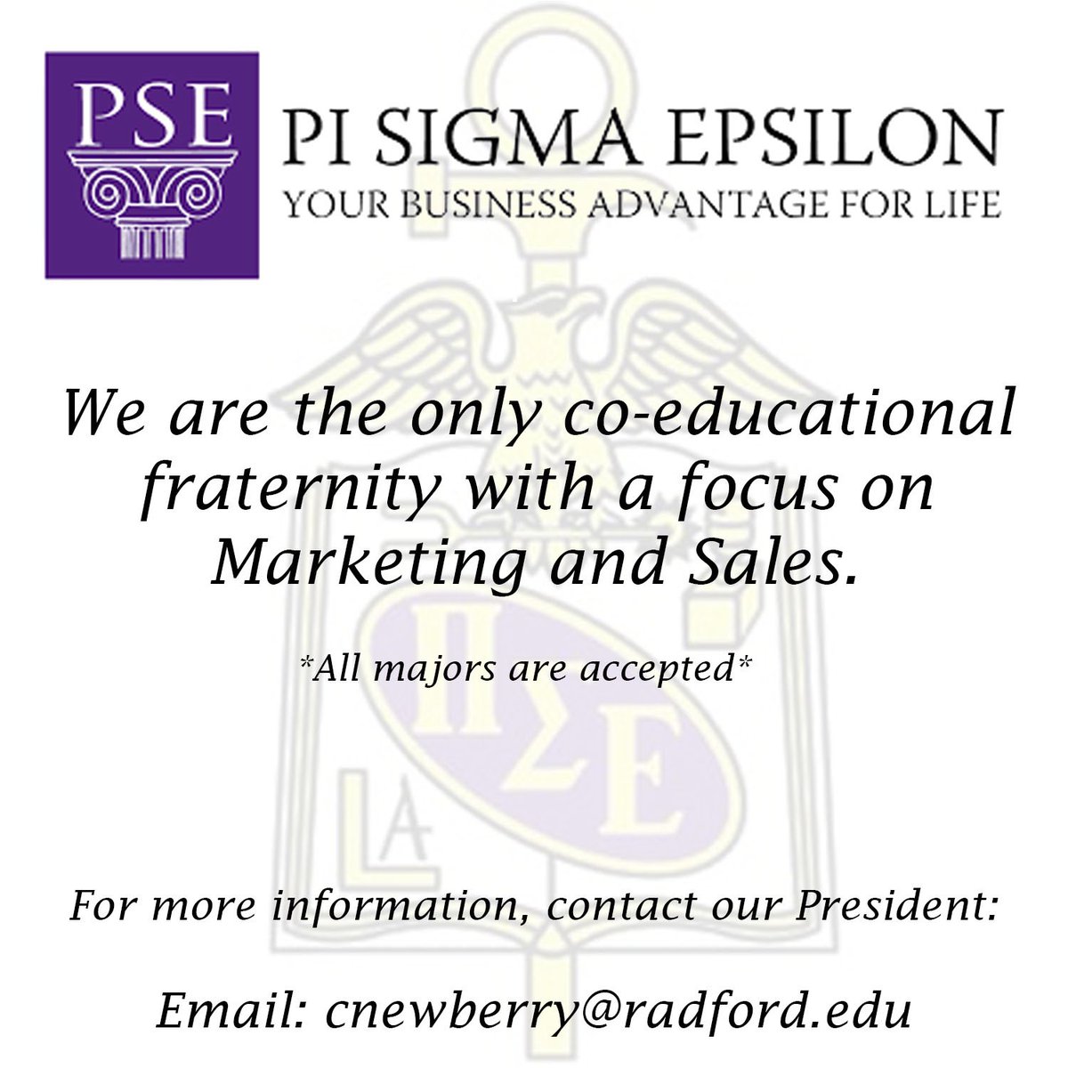 Hey everyone! Come meet the brothers tonight at our interest meeting in COBE room 137 at 7pm.