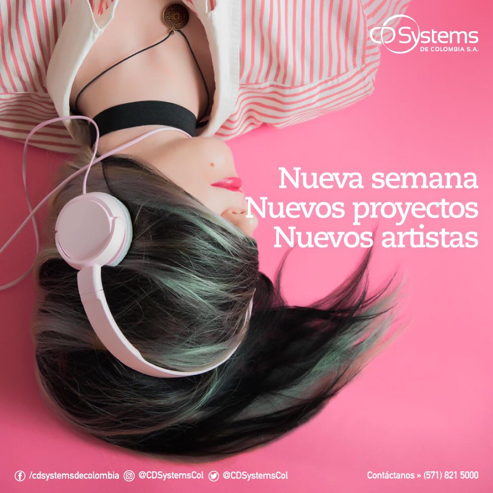 CDSystemsCol's tweet photo. Arranca una nueva semana llena de música y diversión.🎈 Estaremos compartiendo más de los artistas colombianos y los nuevos talentos apoyados por CD Systems Colombia.🔝🇨🇴
.
.
#cdsystems #talento #musica #colombia #artistas #like4like #follow4follow #newweek https://t.co/JXN0GZQMmt