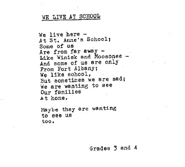JorgeBarrera's tweet photo. Going through some files and came across a writing project by some students at St. Anne's Indian residential school. This was one of the pieces: https://t.co/g4a2zrCjSk