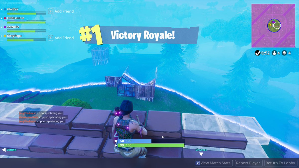 Embisaurus's tweet photo. #ShootingTest von @FortniteGame ist Genial!
@Sazzurisps Hat auch ganz ok gespielt :> <3 https://t.co/G84fY3XGHP