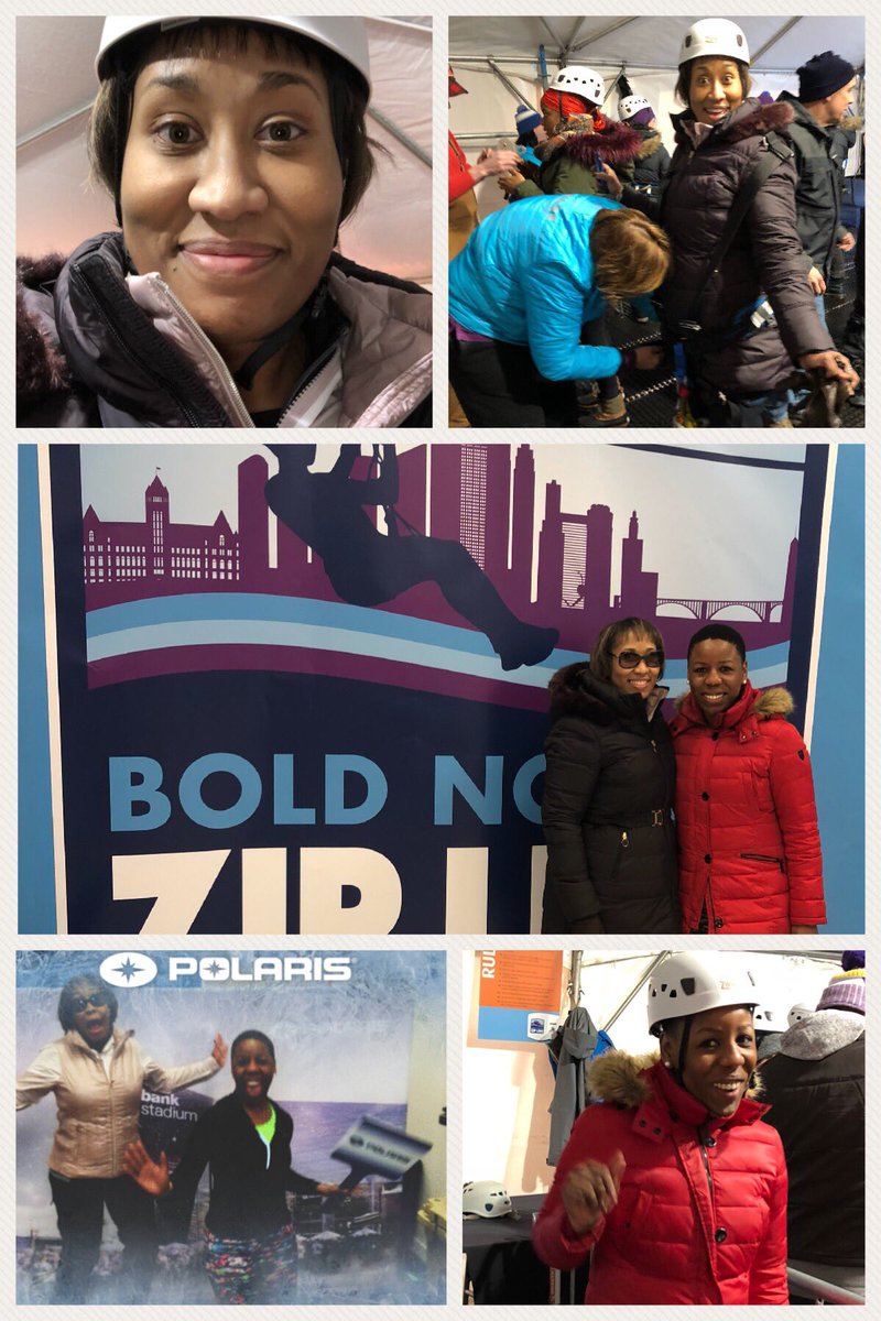 TawannaABlack's tweet photo. We. Did. It! 750 Feet Across the Mississippi River! The final crew to close out the #boldnorthzipline #BirthdayShenanigans #AndTodayIRest https://t.co/C5NrJp9nQm