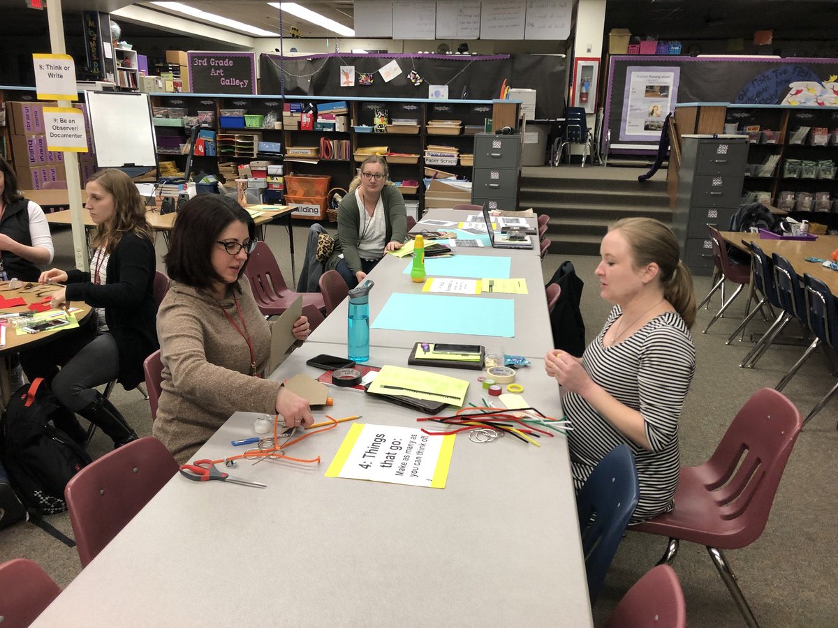 VPS_ReSchools's tweet photo. Truman staff experiencing project based learning. Fun times thinking about how to meaningfully engage learners. #vpsLearning https://t.co/EM3mIGjSsB