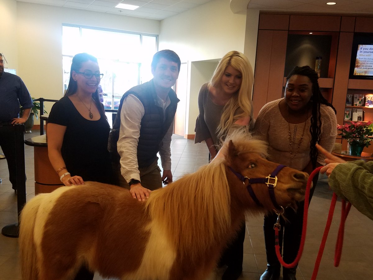 UnitusCCU's tweet photo. When your member walks in with their therapy pony, Prince. ❤️🐴#NotYourTypicalMonday #Mall205 #PrinceThePony https://t.co/GBavBc07Zq