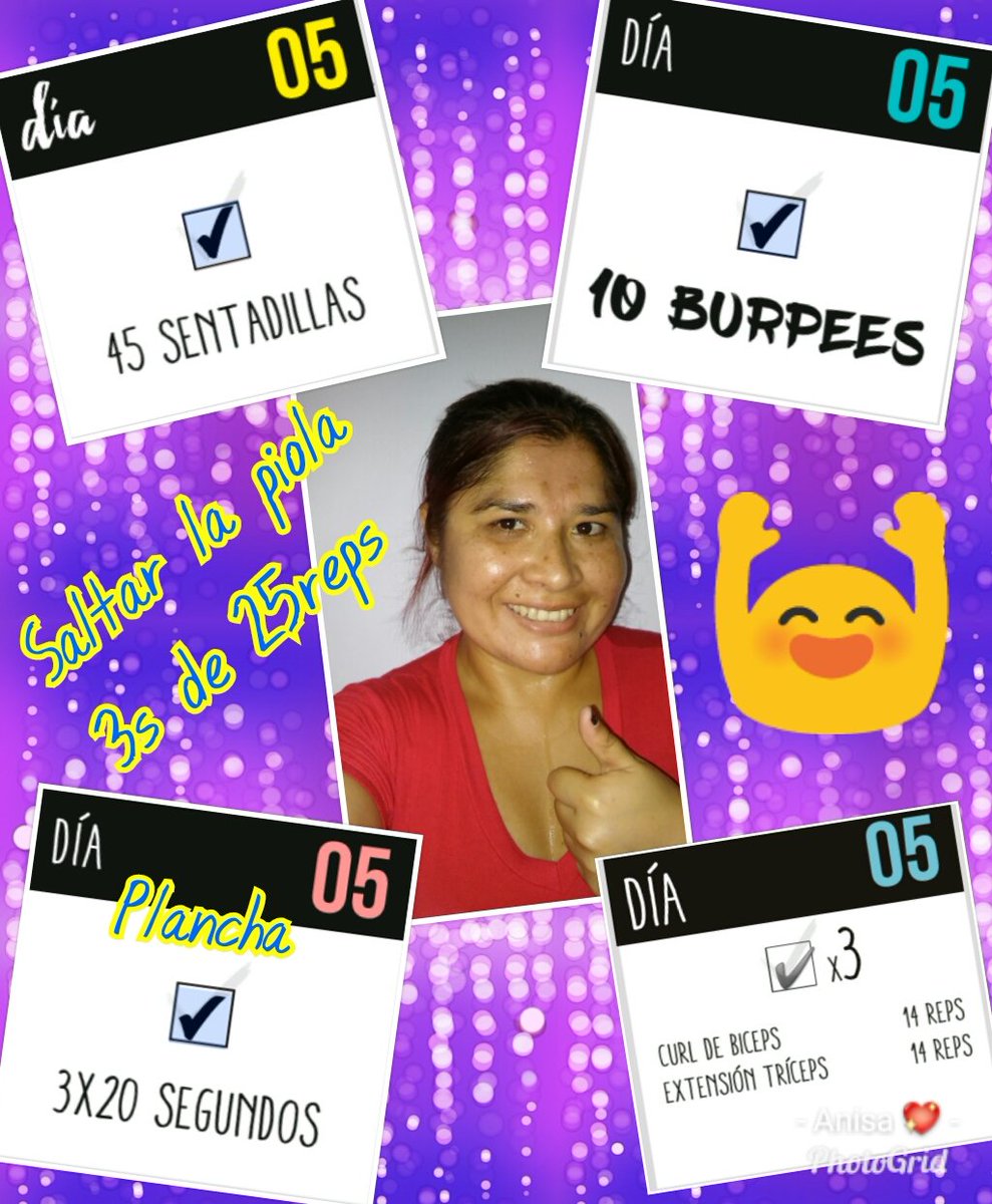 AnyRio17's tweet photo. Termine.. Los burpees aun me cuestan 😩 pero no me rindo porque #YoPuedoConTodo  @GymVirtual_com. El reto de brazos tambien se hicieron sentir 💪 https://t.co/wsD8fWkTE2