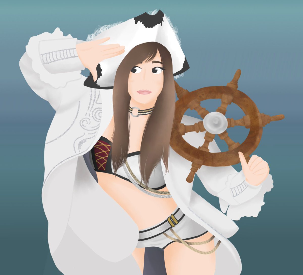 Anna__Roro's tweet photo. fan art of the #PiratePrincess @KairiSaneWWE 

#kairisane #wwe #NXT https://t.co/dfhrGmfeY1