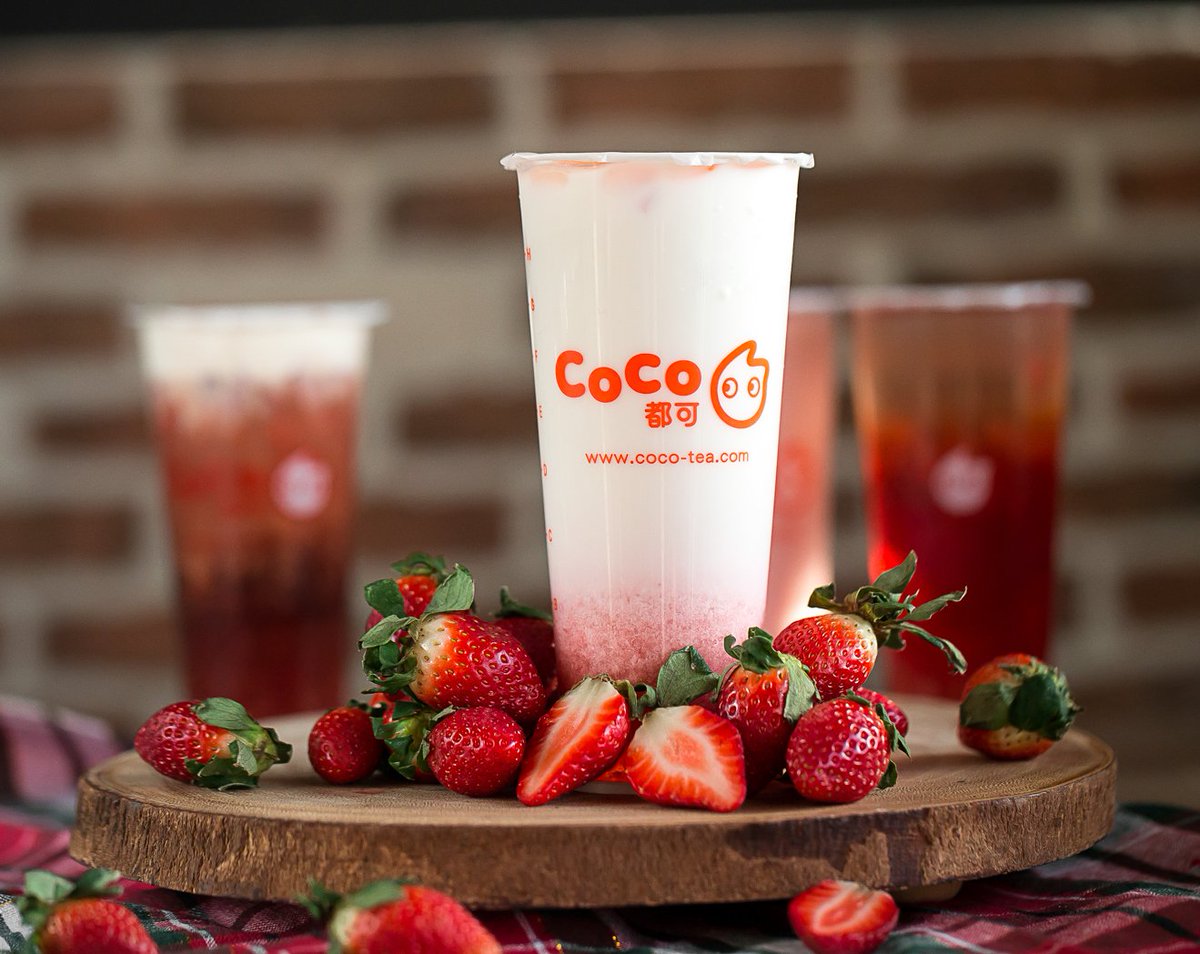 Don't forget about our Strawberry drink series promotion. You can grab any strawberry drink at a discounted price until Feb 28th. #CoCoTeaNation