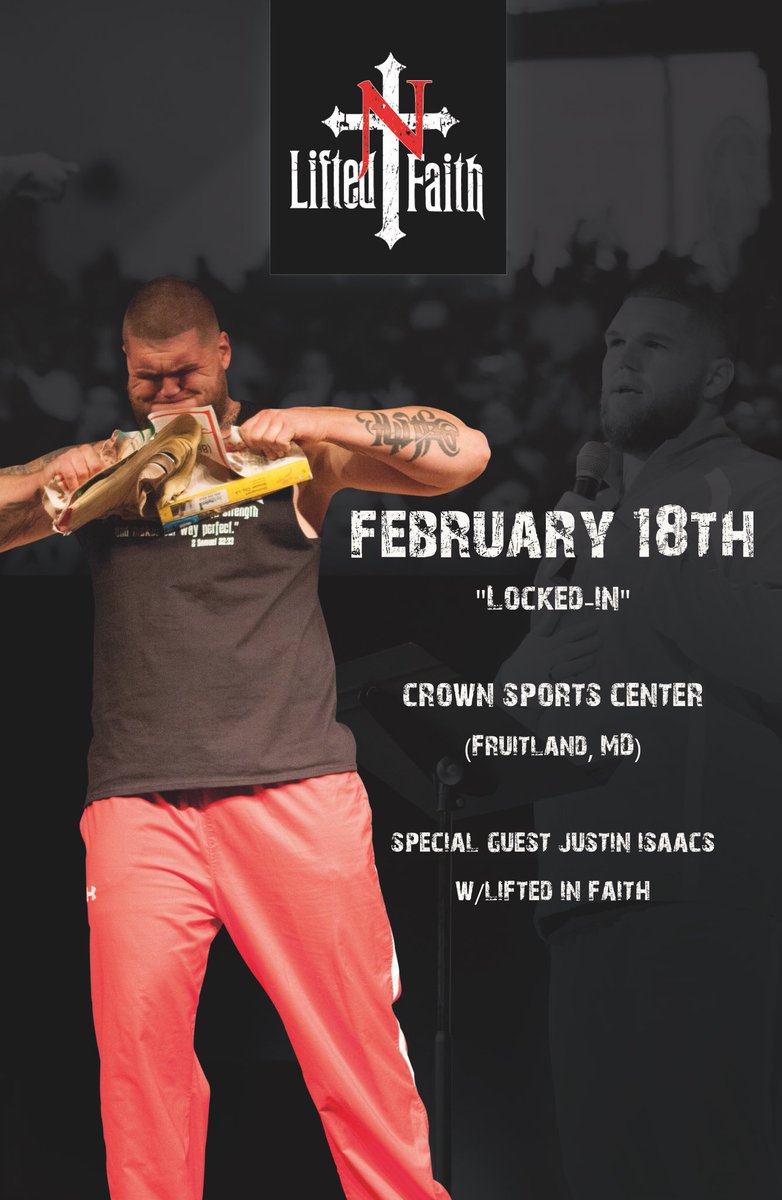 LiftedInFaith's tweet photo. Big J will be performing and speaking at Crown Sports Center next week in Fruitland, Maryland https://t.co/317RxQN3ka