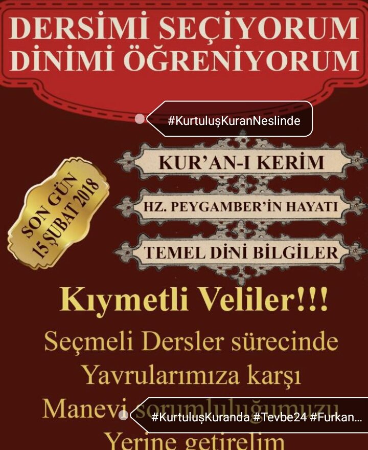 #Önder #Gerede #İmamHatiplilerDerneği #KuranNesli (@ondergerede) on Twitter photo #insanlığınKurtulușuiçin #Geleceğimiziçin #AilemizinKurtulușuiçin #KuranNesliiçin #DersimiziSeçiyoruz #DinimiziÖğreniyoruz SonMüracaat:15Șubat2018
Okul idaresi
<a href="/KurtulusKuranda/">#KurtuluşKuranda</a>
<a href="/iYiLiKorgTR/">#iYiLiK #İnsanHaklarıDerneği #BiRR #HumanRights</a>
<a href="/AdaletPlatformu/">ADALETplatformu SeçtikleriniDenetle @HakBirr AİLEM</a>
<a href="/tevbe24/">#Tevbe24 #Hud113_112</a> #Furkan74 <a href="/SURA_39/">#Şura39</a> <a href="/FaizleMucadele/">#FaizleMücadele</a> #Birr #Nur55 #ÇareKuranNesli #insanlığınKurtulușuiçin #Geleceğimiziçin #AilemizinKurtulușuiçin #KuranNesliiçin #DersimiziSeçiyoruz #DinimiziÖğreniyoruz SonMüracaat:15Șubat2018
Okul idaresi
<a href="/KurtulusKuranda/">#KurtuluşKuranda</a>
<a href="/iYiLiKorgTR/">#iYiLiK #İnsanHaklarıDerneği #BiRR #HumanRights</a>
<a href="/AdaletPlatformu/">ADALETplatformu SeçtikleriniDenetle @HakBirr AİLEM</a>
<a href="/tevbe24/">#Tevbe24 #Hud113_112</a> #Furkan74 <a href="/SURA_39/">#Şura39</a> <a href="/FaizleMucadele/">#FaizleMücadele</a> #Birr #Nur55 #ÇareKuranNesli