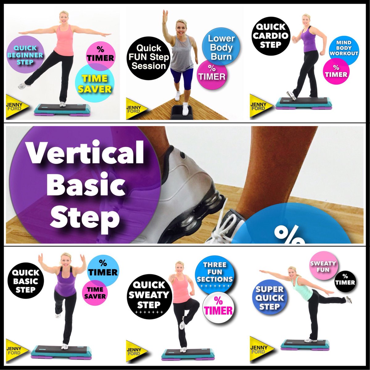 JennyFordFit's tweet photo. Short on time? Need to get in some cardio or top-off your step count for the day? ((https://t.co/bCH5nEOU6L ) ๐ Thatโs exactly why I created these 7 Quick Step Workouts on YouTube each around 20 minutes. Let me know if you have any questions! ๐#timesaverworkouts #stepaerobics https://t.co/OkUM7IJRwM