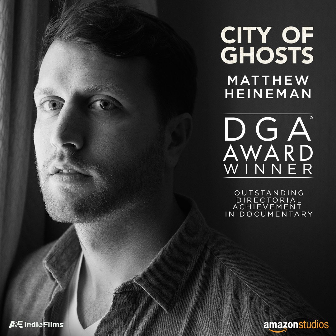 Congrats to <a href="/MattHeineman/">Matthew Heineman</a> on winning best documentary director for #CityofGhosts this weekend at the DGA Awards.