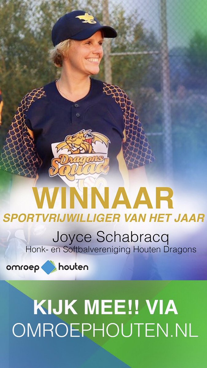 Joyce Schabracq is sportvrijwilliger 2017 geworden bij het <a href="/SportgalaHouten/">Sportgala Houten</a> #houten #sportgala #sport <a href="/HoutenDragons/">HSV Houten Dragons</a>