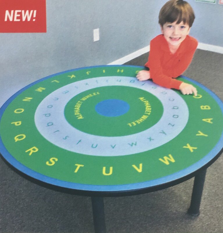 Kidsfit_ABL's tweet photo. New Flexible Tables are in Production! #Learningshouldbeflexible #adjustable #clocktable #alphabettable #seasonstable Pre-Selling beginning this week! https://t.co/ayT6qglhjD
