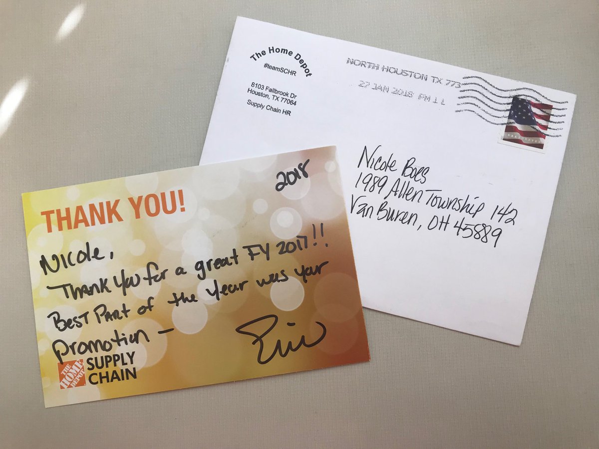 nboesTHD's tweet photo. Shout Out received from Eric! Thanks for thinking of me! ππ€©π @eschoenTHD #HRDirector #TeamSCHR https://t.co/ulQF8opiKa
